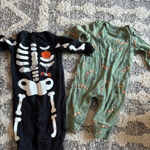 Carter's Green Dinosaur Print Onesie